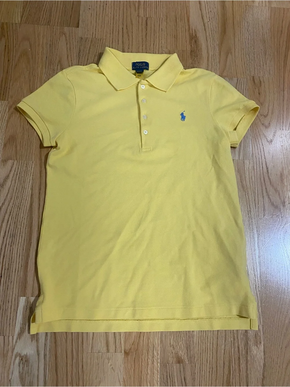 Polo by Ralph Lauren Girls' Pale Yellow Short-Sleeve Polo with Blue Pony